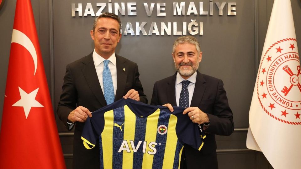 Hazine ve Maliye Bakanı Nebati Fenerbahçe Başkanı Koç’u kabul etti