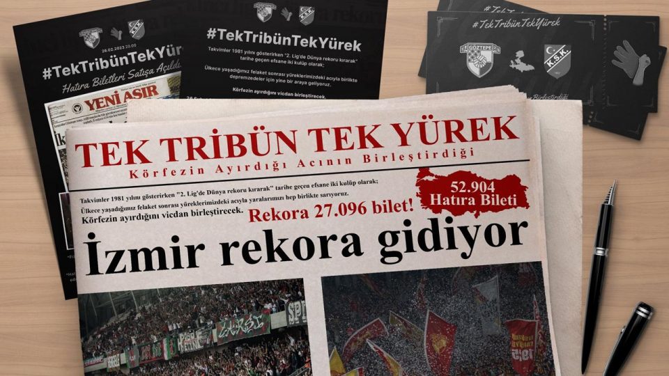 Göztepe-Karşıyaka derbisi için satılan hatıra biletlere yoğun talep