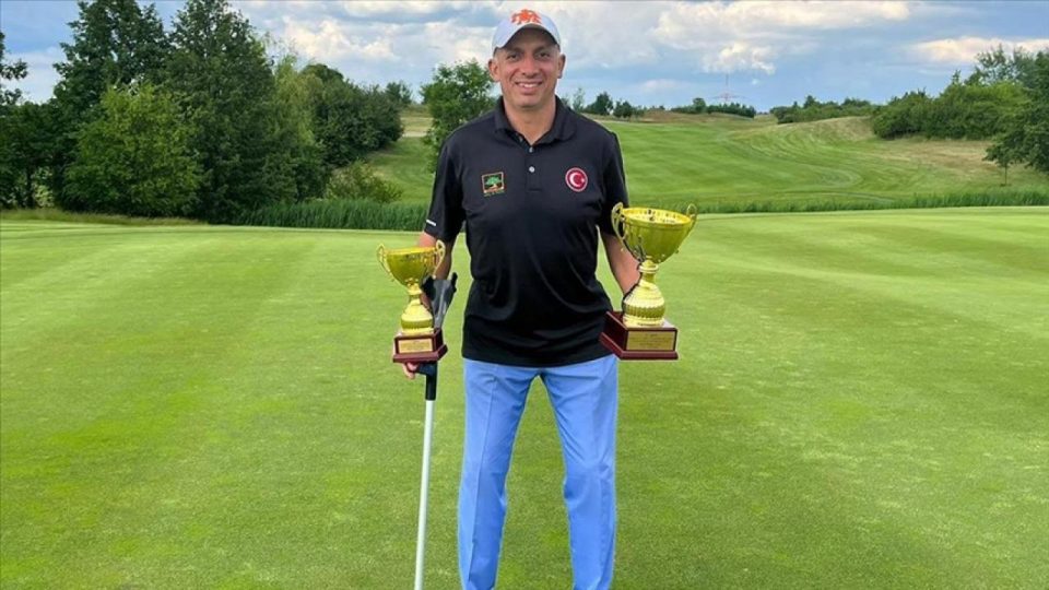 Engelli milli golfçü Mehmet Kazan’dan 2 birincilik kupası