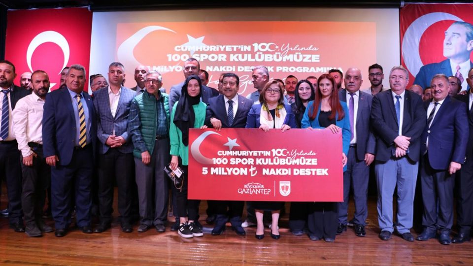 Gaziantep’te amatör spor kulüplerine 5 milyon lira destek